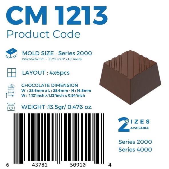 CM 1213 PRALİN ÇİKOLATA KALIBI - GREYAS CHOCOLATE MOULDS