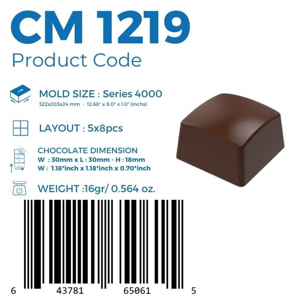CM 1219 PRALİN ÇİKOLATA KALIBI - GREYAS CHOCOLATE MOULDS
