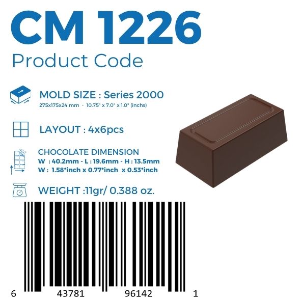 CM 1226 PRALİN ÇİKOLATA KALIBI - GREYAS CHOCOLATE MOULDS