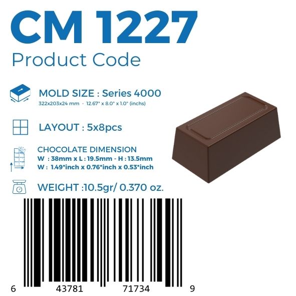CM 1227 PRALİN ÇİKOLATA KALIBI - GREYAS CHOCOLATE MOULDS