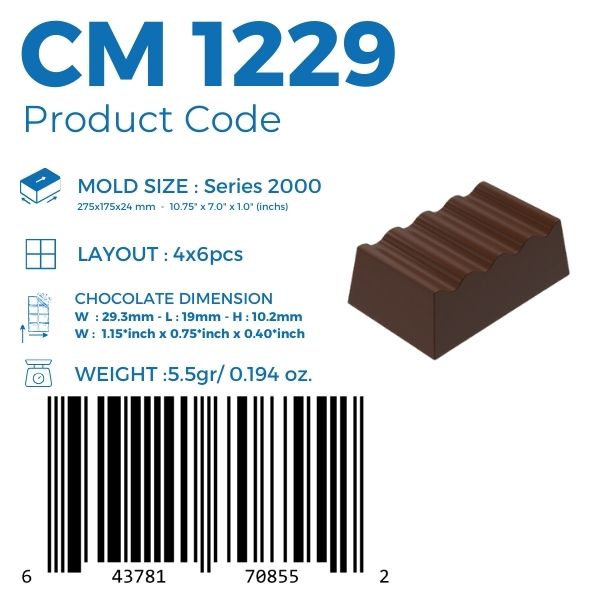 CM 1229 PRALİN ÇİKOLATA KALIBI - GREYAS CHOCOLATE MOULDS