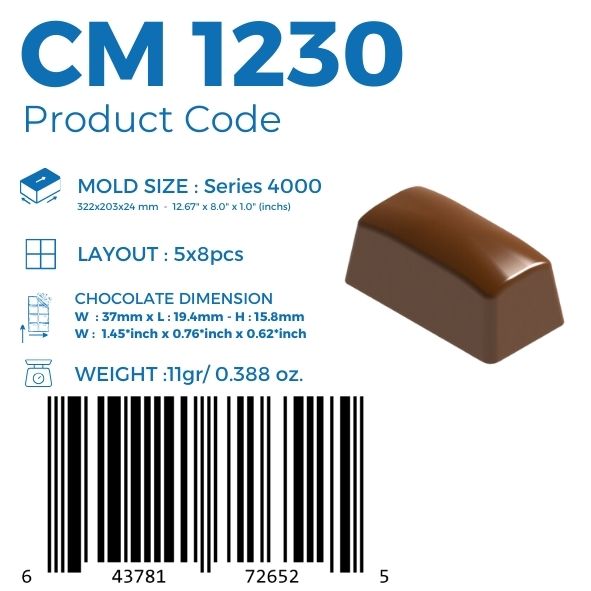 CM 1230 PRALİN ÇİKOLATA KALIBI - GREYAS CHOCOLATE MOULDS