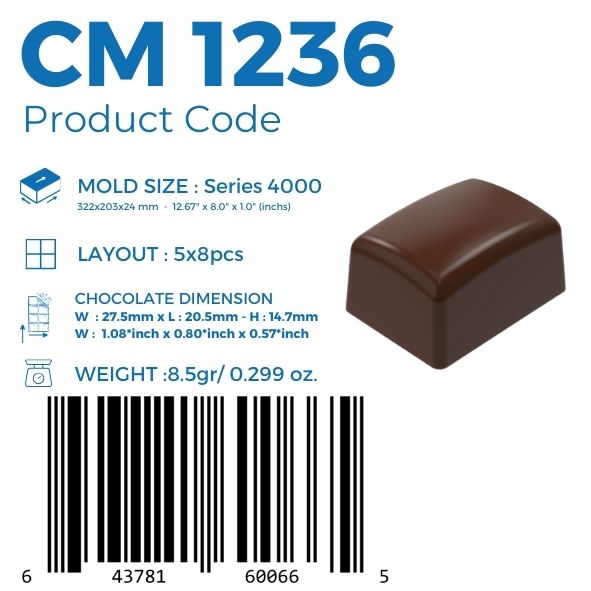CM 1236 PRALİN ÇİKOLATA KALIBI - GREYAS CHOCOLATE MOULDS