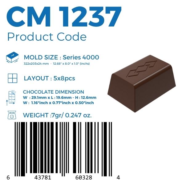 CM 1237 PRALİN ÇİKOLATA KALIBI - GREYAS CHOCOLATE MOULDS