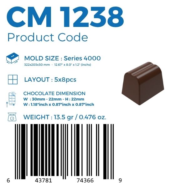 CM 1238 PRALİN ÇİKOLATA KALIBI - GREYAS CHOCOLATE MOULDS