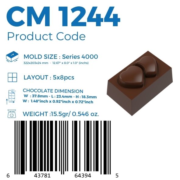 CM 1244 PRALİN ÇİKOLATA KALIBI - GREYAS CHOCOLATE MOULDS