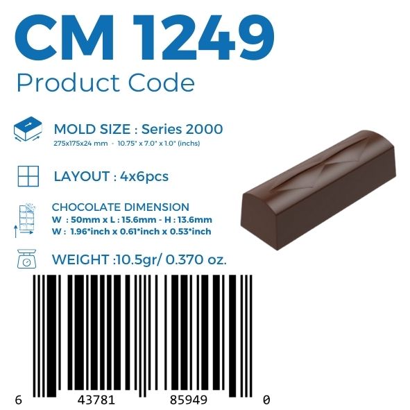 CM 1249 PRALİN ÇİKOLATA KALIBI - GREYAS CHOCOLATE MOULDS