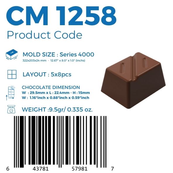CM 1258 PRALİN ÇİKOLATA KALIBI - GREYAS CHOCOLATE MOULDS