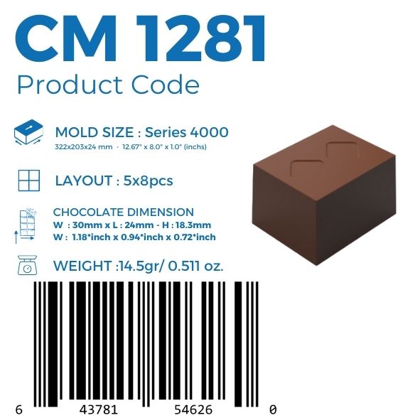 CM 1281 PRALİN ÇİKOLATA KALIBI - GREYAS CHOCOLATE MOULDS