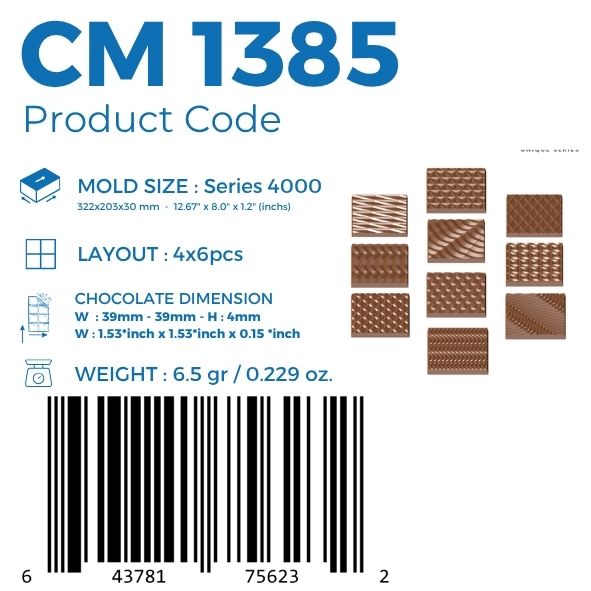 CM 1385 MADLEN ÇİKOLATA KALIBI - GREYAS CHOCOLATE MOULDS