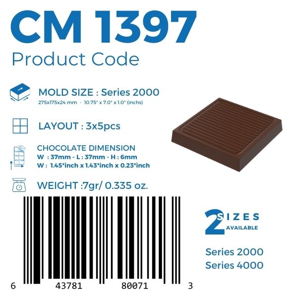 CM 1397 MADLEN ÇİKOLATA KALIBI - GREYAS CHOCOLATE MOULDS
