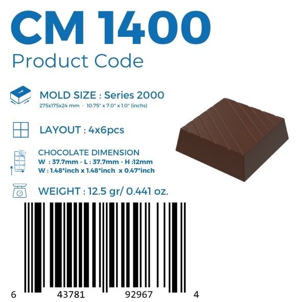 CM 1400 MADLEN ÇİKOLATA KALIBI - GREYAS CHOCOLATE MOULDS