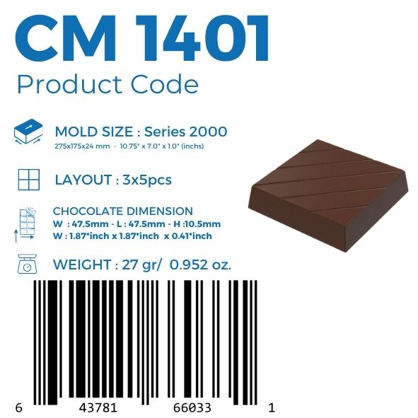 CM 1401 MADLEN ÇİKOLATA KALIBI - GREYAS CHOCOLATE MOULDS