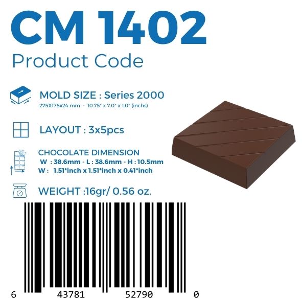 CM 1402 MADLEN ÇİKOLATA KALIBI - GREYAS CHOCOLATE MOULDS