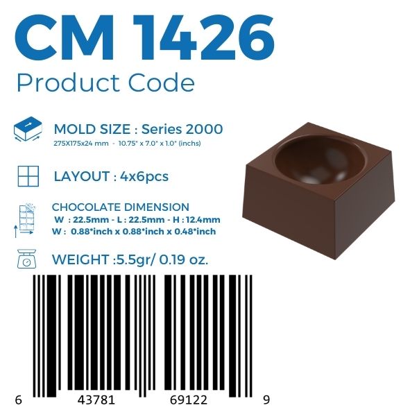 CM 1426 MOLDE PARA CHOCOLATE PRALINÉ