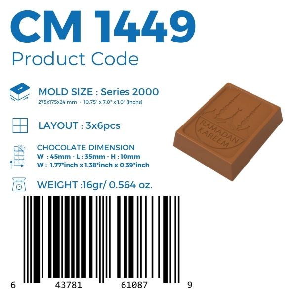 CM 1449 RAMADAN KAREEM CHOCOLATE MOULD