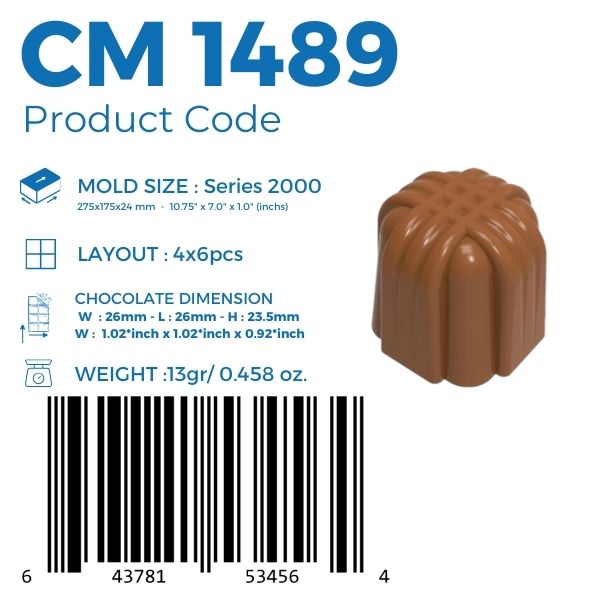 CM 1258 MOLDE PARA CHOCOLATE PRALINÉ