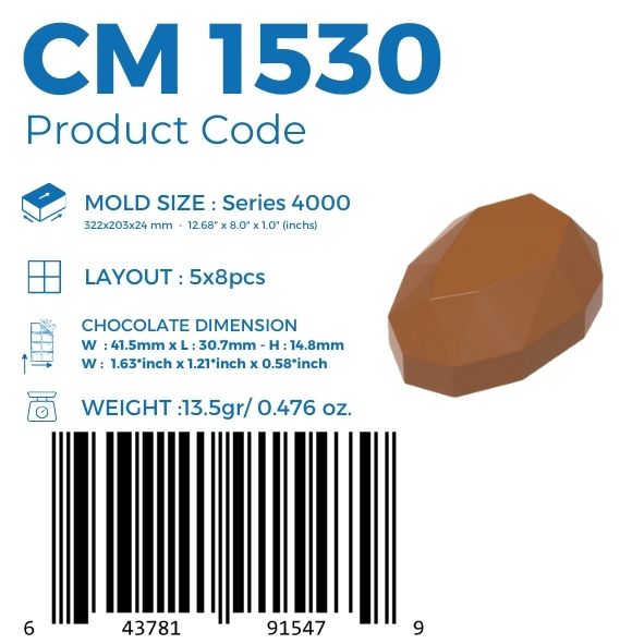 CM 1530 STAMPO PER CIOCCOLATO PRALINA DIAMANTE