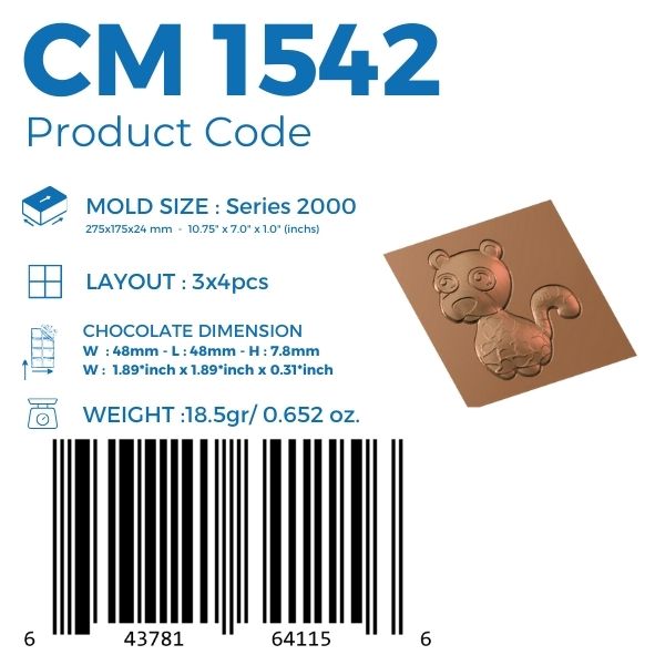 CM 1542 MOLDE PARA CHOCOLATE PRALINÉ