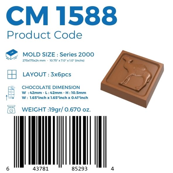 CM 1588 CAMEL PRALINE CHOCOLATE MOULD