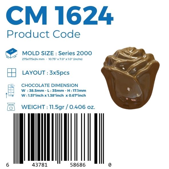 CM 1624 MOLDE PARA CHOCOLATE PRALINÉ
