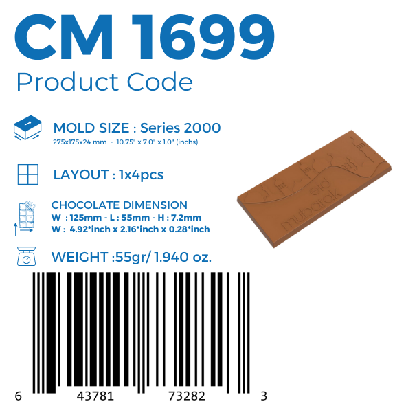 CM 1699 TABLET ÇİKOLATA KALIBI - GREYAS CHOCOLATE MOULDS