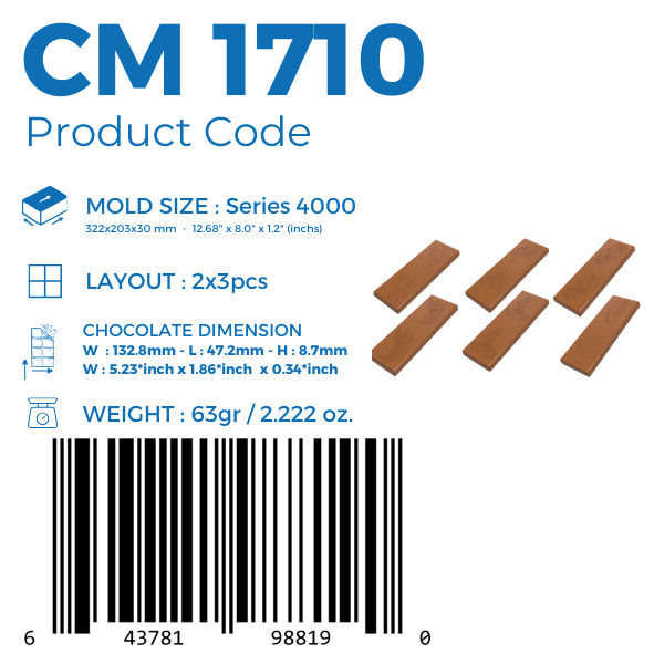 CM 1710 TABLET ÇİKOLATA KALIBI - GREYAS CHOCOLATE MOULDS