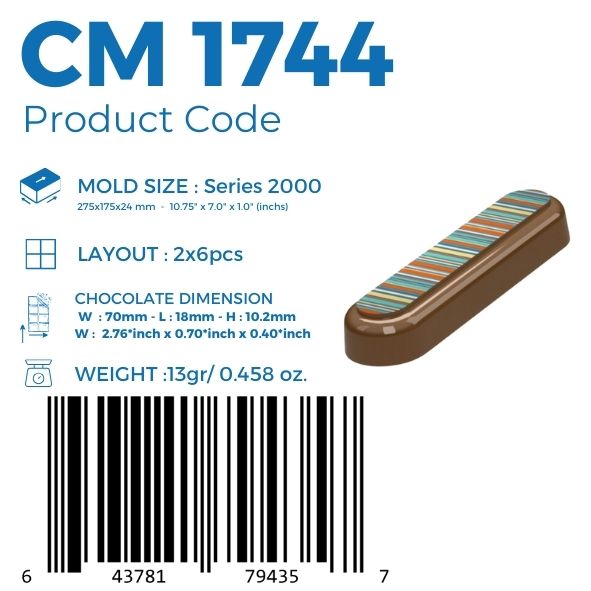 CM 1744 TRANSFER CHOCOLATE MOULD