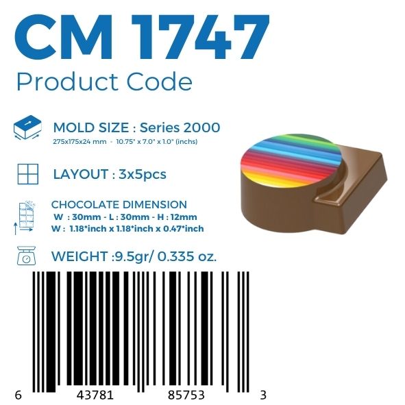 CM 1747 TRANSFER CHOCOLATE MOULD