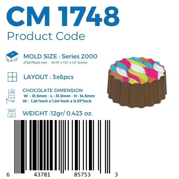 CM 1748 TRANSFER CHOCOLATE MOULD