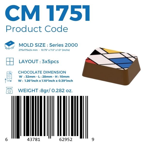 CM 1751 TRANSFER CHOCOLATE MOULD