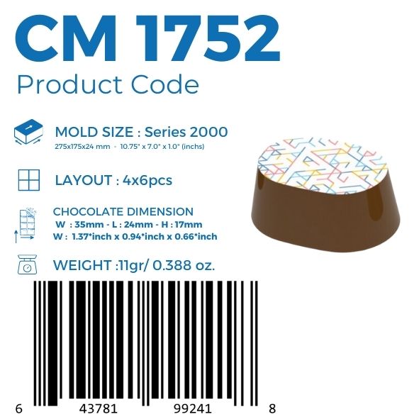 CM 1752 TRANSFER CHOCOLATE MOULD
