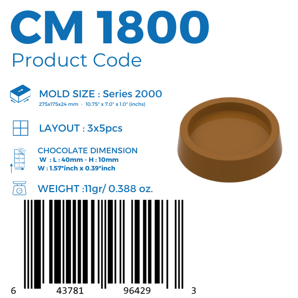 CM 1800 MADLEN ÇİKOLATA KALIBI - GREYAS CHOCOLATE MOULDS