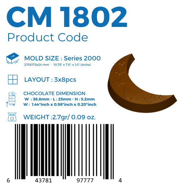CM 1802 PRALİN ÇİKOLATA KALIBI - GREYAS CHOCOLATE MOULDS