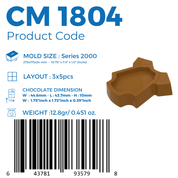 CM 1804 PRALİN ÇİKOLATA KALIBI - GREYAS CHOCOLATE MOULDS
