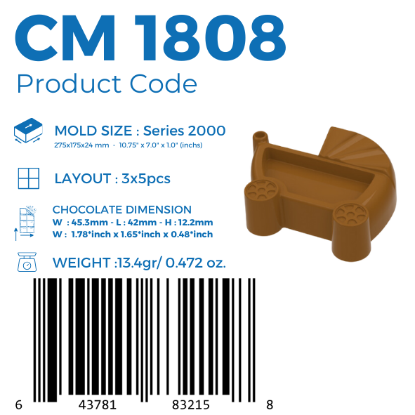 CM 1808 PRALİN ÇİKOLATA KALIBI - GREYAS CHOCOLATE MOULDS