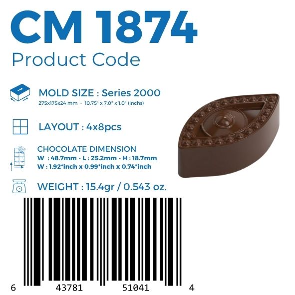CM 1847 EYE PRALINE CHOCOLATE MOULD