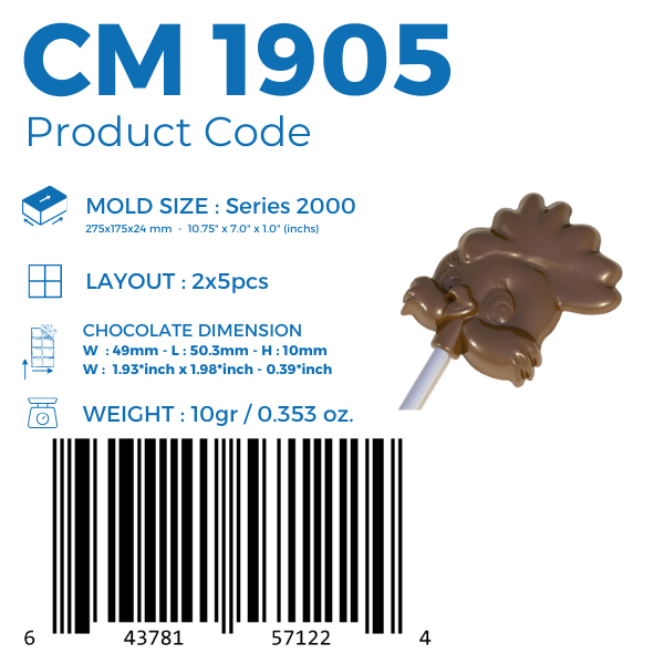 CM 1905 LOLİPOP ÇİKOLATA KALIBI - GREYAS CHOCOLATE MOULDS