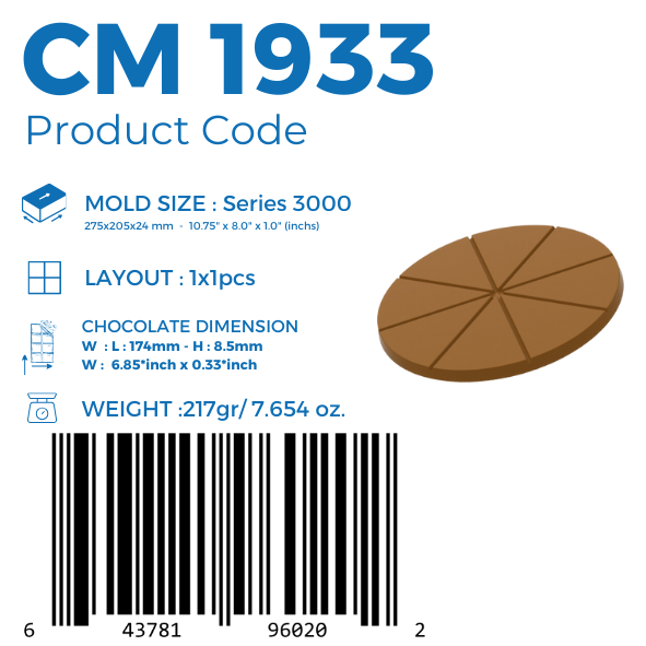 CM 1933 TABLET ÇİKOLATA KALIBI - GREYAS CHOCOLATE MOULDS
