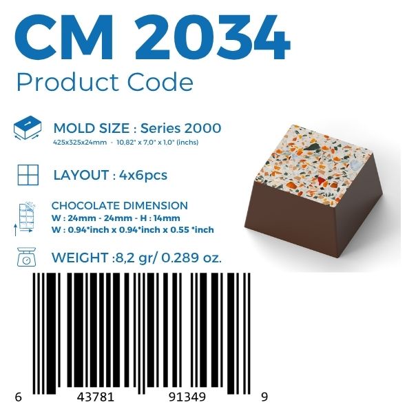 CM 2034 PRALINE CHOCOLATE MOULD