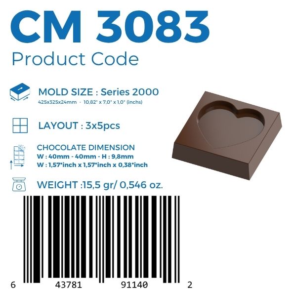 CM 3083 PRALINE CHOCOLATE MOULD