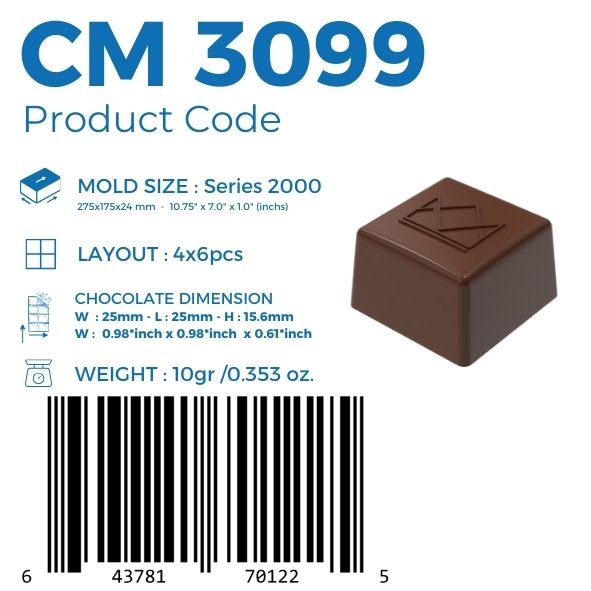 CM 3099 MOLDE PARA CHOCOLATE PRALINÉ