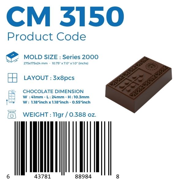 CM 3150 DOORS ARABIC PRALINE CHOCOLATE MOULD