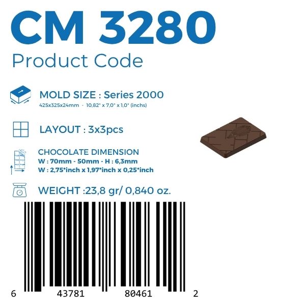 CM 3280 PRALINE CHOCOLATE MOULD