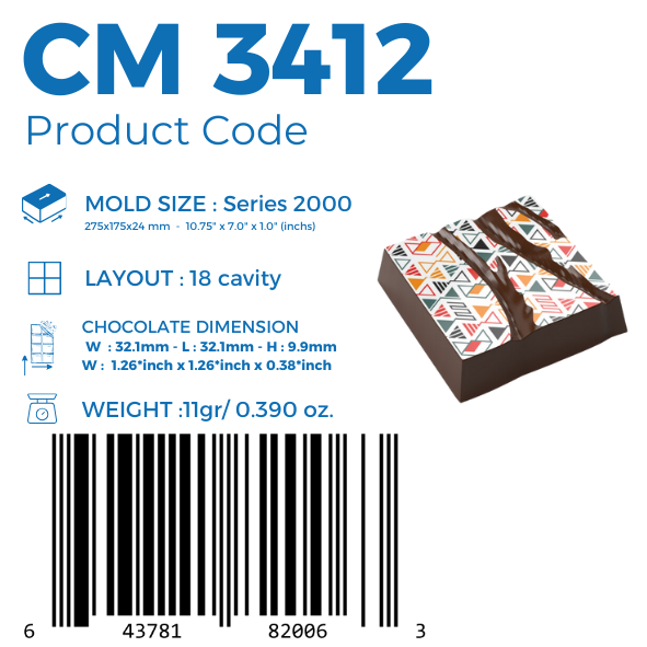 CM 3412  TRANSFER  ÇİKOLATA KALIBI