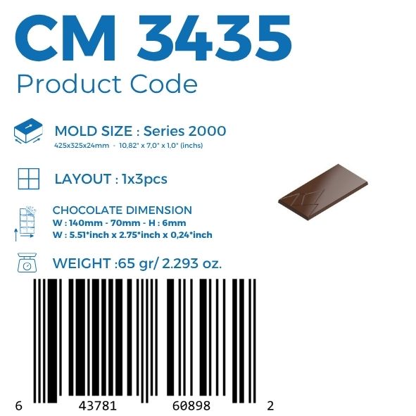 CM 3435 PRALINE CHOCOLATE MOULD
