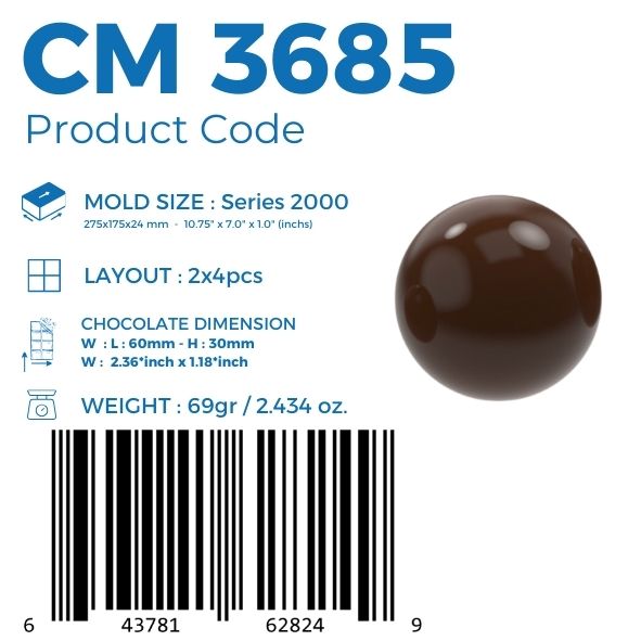 CM 3685 STAMPO CIOCCOLATO PALLA 69GR