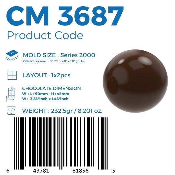 CM 3687 STAMPO CIOCCOLATO BOMBA 232,5GR