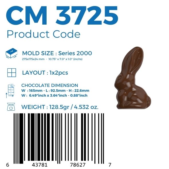 CM 3725 BUNNY 128,5gr DOUBLE MOULD
