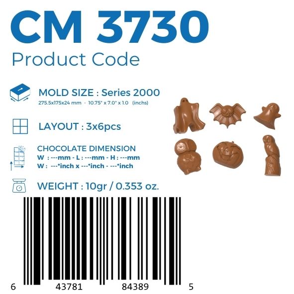 CM 3730 HALLOWEEN MIX PRALINE CHOCOLATE MOULD
